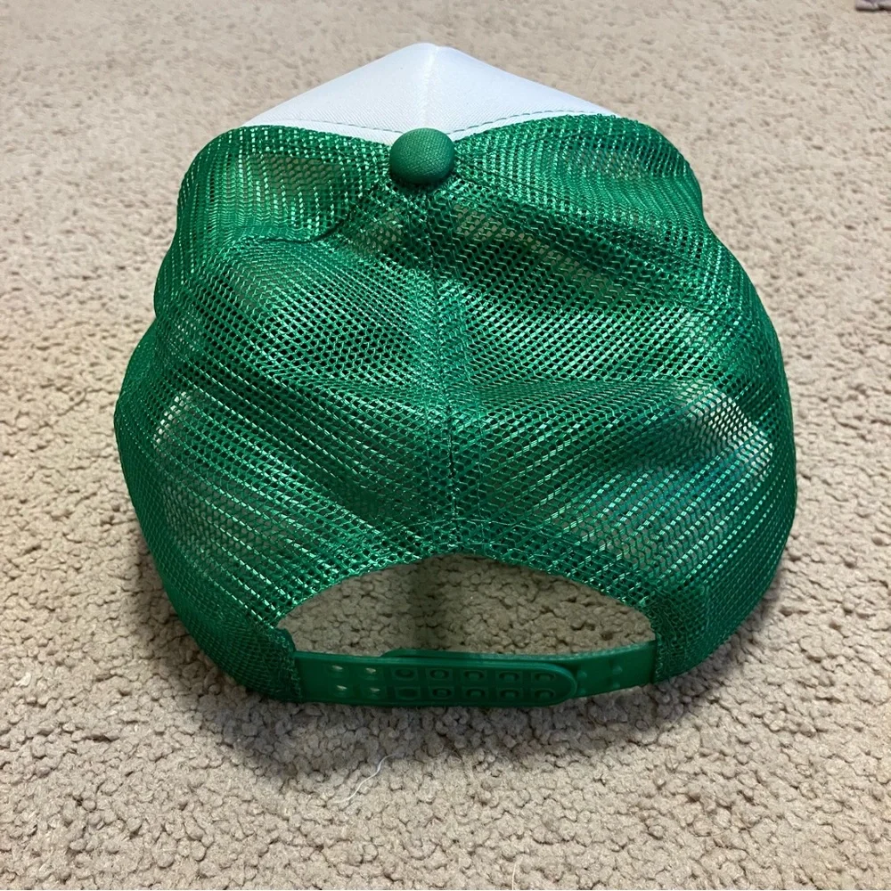 Lucky retro-style trucker cap hat White &‎ Green St. Patrick's Day